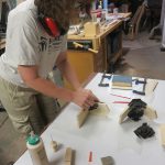 Gluing and clamping bookends